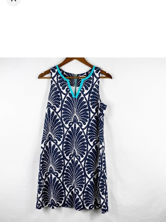 crown & ivy Dresses & Skirts - CROWN & IVY Blue & White Sheath Dress in Size 8